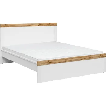 Postel Postel 160 Holten - Black Red White - BRW Bílá / Dub Wotan 169x100.5 cm