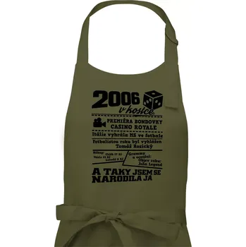 Kuchyňská zástěra 2006 v kostce - Dámská zástěra na vaření - Univerzální velikost ( Khaki )