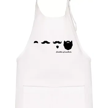 Kuchyňská zástěra Evolution mustache - Dětská zástěra na vaření - Univerzální velikost ( Bílá )