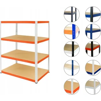 Dílenský regál Kovový regál skladový garážový HELIOS HWO 180x120x50 4x350kg