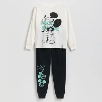 Chlapecké oblečení Reserved - Dvoudílné pyžamo Mickey Mouse - krémová - 586GC-01X - 586GC-01X-U14