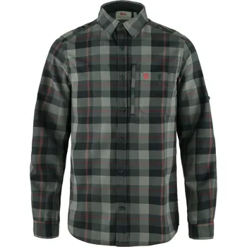 Pánská košile košile s dlouhým rukávem pánská FJÄLLRÄVEN Fjällglim Shirt M Black-Grey - XL