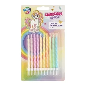 Dortová svíčka Svíčky na dort jednorožec 10ks