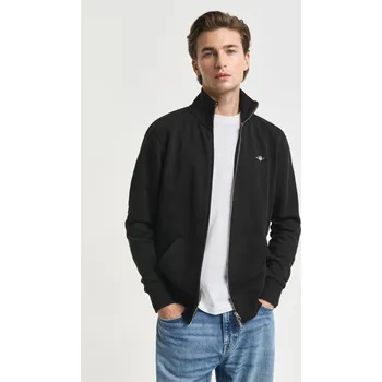 Pánská mikina MIKINA GANT REG SHIELD FULL ZIP SWEAT BLACK