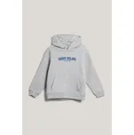 MIKINA GANT GRAPHIC SWEATSHIRT HOODIE LIGHT GREY MELANGE