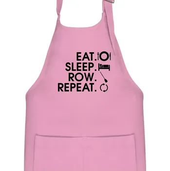 Kuchyňská zástěra Eat sleep row repeat - Dětská zástěra na vaření - Univerzální velikost ( Růžová )
