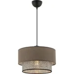 Lustr na lanku ECHO 1xE27/60W/230V hnědá/šedá