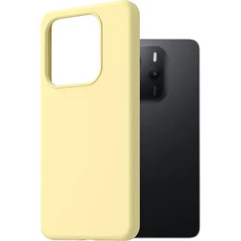 Pouzdro na mobilní telefon AlzaGuard Premium Silicone Case pro Xiaomi Redmi Note 14 4G žlutý
