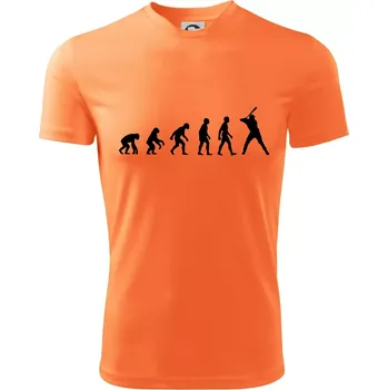 Chlapecké oblečení Evoluce baseball pálkař nápřah - Dětské triko sportovní (dresovina) - 146 cm/10 let ( Neon mandarine )