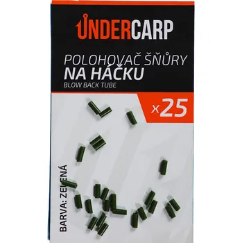 Rybářský háček UnderCarp Polohovač šňůry na háčku Blow Back Tube zelený 25ks