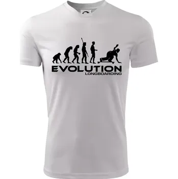 Chlapecké tričko Evoluce longboard - Dětské triko sportovní (dresovina) - 158 cm/12 let ( Bílá )
