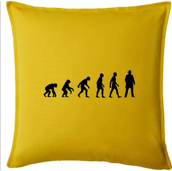 Polštář Evoluce cowboy - Polštář 50x50 - 50x50 - Pouze potah ( Žlutá )