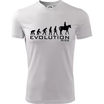 Evoluce Ride horse - Dětské triko sportovní (dresovina) - 158 cm/12 let ( Bílá )