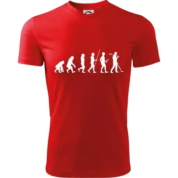 Chlapecké tričko Evoluce detektor - Dětské triko sportovní (dresovina) - 158 cm/12 let ( Červená )