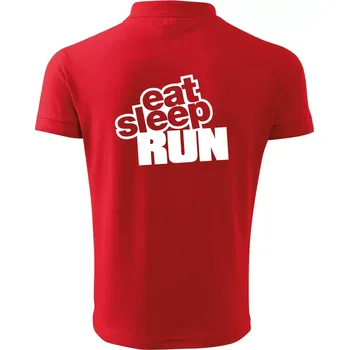 Pánská košile Eat sleep run velké - Polokošile pánská Pique Polo 203 - S ( Červená )