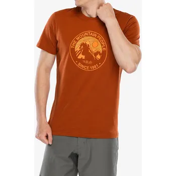 Tričko s potiskem Rab Stance Alpine Peak - red earth