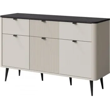 Komoda Komoda Rotevio 3S3D RT10, Barva: kašmír / kašmír + šedý kámen MIRJAN 5903211425707