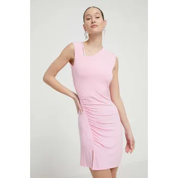 Dámské šaty Šaty HUGO růžová barva, mini, 50514027 30X, vel. M