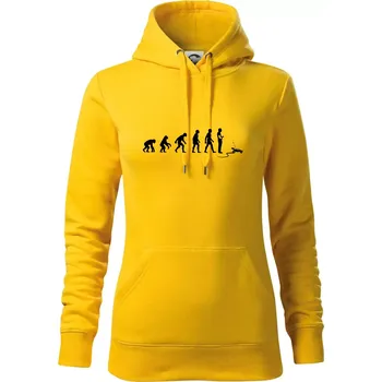 Dámská mikina Evoluce RC model auto - Mikina dámská Cape s kapucí - L ( Žlutá )