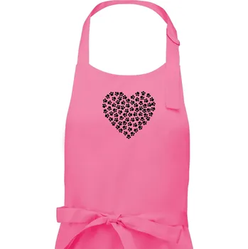 Kuchyňská zástěra Psí láska - Pánská zástěra na vaření - Univerzální velikost ( Růžová )