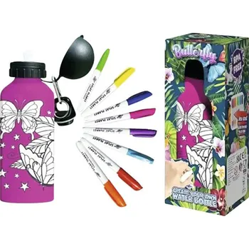 Láhev Hliníková láhev DIY Motýli 600 ml
