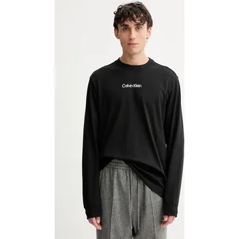 Pánské tričko Bavlněné tričko s dlouhým rukávem Calvin Klein LV04LD232G černá 99X, vel. S