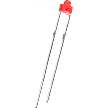 Polovodič LED dioda kulatá 1.8mm, červeně zbarvená