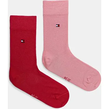 Dětské ponožky Tommy Hilfiger 2-pack 391334.9BYA růžová 30X, vel. 39/42
