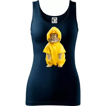 Dámské tričko Králík v pláštěnce - Dámské tílko - 2XL ( Námořní modrá (velmi tmavá - téměř černá) )