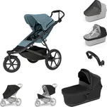 THULE Urban Glide 3 Mid Blue magnetická spona + korba Black + pláštěnka + moskytiéra + madlo + pláštěnka a moskytiéra na korbu