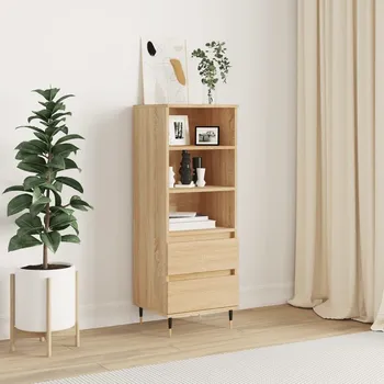 Příborník do zásuvky vidaXL Skříň highboard 40 x 36 x 110 cm kompozit [831503] Barva: dub sonoma