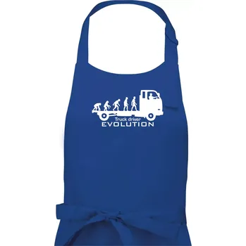 Kuchyňská zástěra Truck driver evolution - Dámská zástěra na vaření - Univerzální velikost ( Královská modrá )