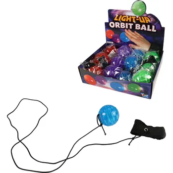 Dětský míč Míček skákací tréninkový 6cm na gumě na baterie Světlo 4 barvy | 881864