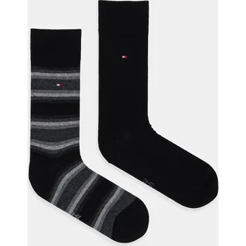 Pánské ponožky Ponožky Tommy Hilfiger 2-pack 701236312 černá 99X, vel. 43/46