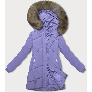 Fialová zimní bunda s kapucí (LHD-23015) odstíny fialové M (38)