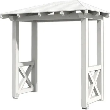 Stříška nad vchodové dveře Vchodová stříška Skanholz Wismar 4, 258x126 cm bílá