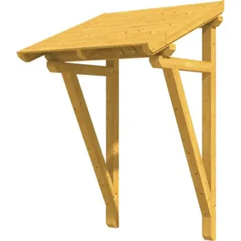 Stříška nad vchodové dveře Vchodová stříška Skanholz Potsdam 2, 176x156 cm světlý dub