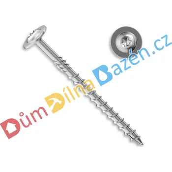 Hašpl Konstrukční vrut talířová hlava ø 6 TX30 ZB Rozměr: 6x50