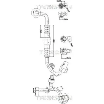 Vedení klimatizace Vysokotlaké / nízkotlaké vedení, klimatizace Triscan A/S 9010 16022