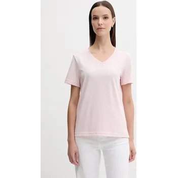 Bavlněné tričko Calvin Klein Jeans dámské, růžová barva, LV047B205G 03X, vel. XXS