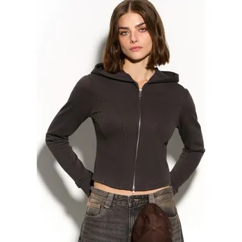 Pánská mikina Mikina na zip s kapucí - L - House - tmavošedý - 124GB-90X