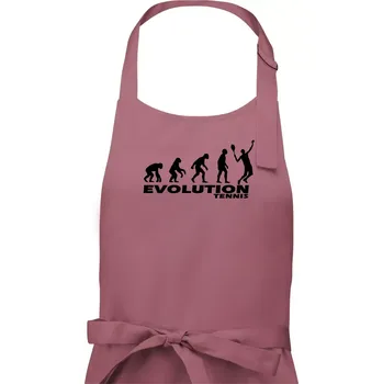 Kuchyňská zástěra Evoluce tenis kluk - Dámská zástěra na vaření - Univerzální velikost ( Starorůžová )