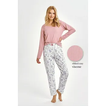 Dámské pyžamo Taro 3456 Caroline long/r M-XL Z25/26 dámské pyžamo růžová M