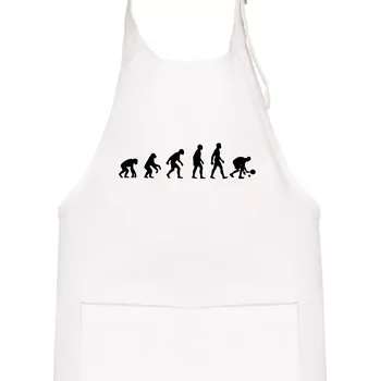 Kuchyňská zástěra Evoluce padel - Dětská zástěra na vaření - Univerzální velikost ( Bílá )