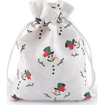 Vánoce Vánoční dárkový pytlík sněhulák 13x18 cm Balení: 1 ks
