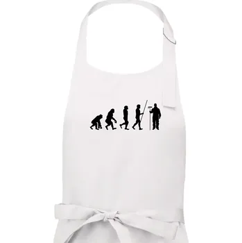 Kuchyňská zástěra Evoluce malíř pokojů - Pánská zástěra na vaření - Univerzální velikost ( Bílá )