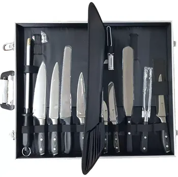 Kuchyňský nůž Mika Profesionální sada nožů v hliníkovém kufříku, 14dílná