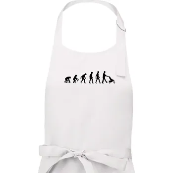 Kuchyňská zástěra Evoluce tatínek - Pánská zástěra na vaření - Univerzální velikost ( Bílá )
