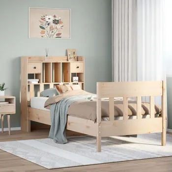 Postel vidaXL Postel bez matrace 90 x 190 cm masivní borovice [3323281] Barva: Přírodní