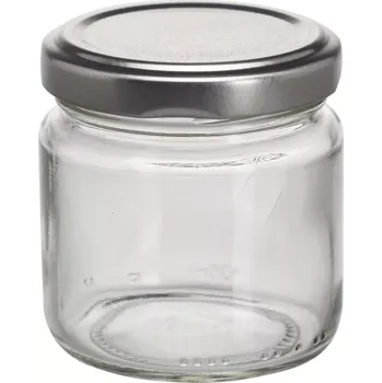 Sklenice Zavařovací sklenice Gastro 106 ml, víčko šroubovací stříbrné, sada 6 ks